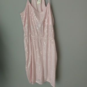 Soft pink sequined razorback Aeropostle dress